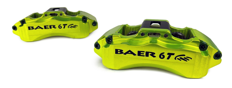 Jeep Wrangler JL Brake Kit - Front - Baer Brakes - 6T Caliper + Slotted/Zinc-Plated Rotor + D1247 Pads - Monster Green - `18-`25
